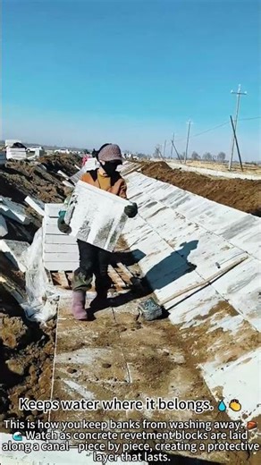 Lining a Canal – Strong & Steady 🧱🌊