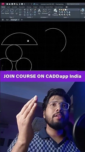 Start End Radius Command in Arc AutoCAD #Shorts #AutoCAD