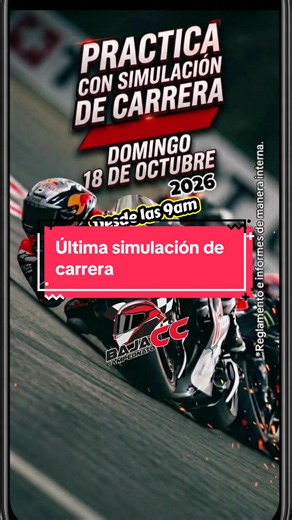 Última simulación de carrera kartódromo Santa Rosa — 18 oct, 9am