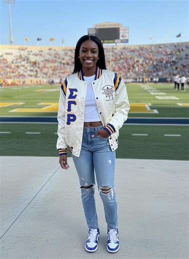 Sigma Gamma Rho Cream Satin Bomber Jacket - Etsy
