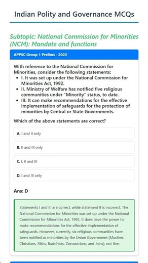 National Commission for Minorities NCM: Mandate and functions