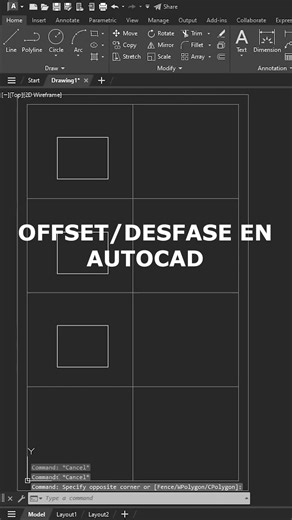 Cómo usar OFFSET en AutoCAD de manera efectiva