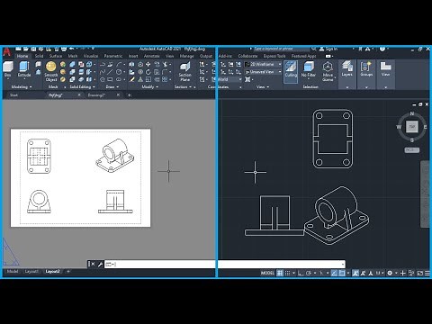 How to extract 2D views from a 3D drawing (FLASTSHOT / LAYOUT) in AutoCAD