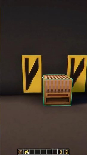 How to Make Letter "V" Banner Pattern in Minecraft | #shorts #minecraft