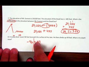 adding and subtracting integer word problems video #1