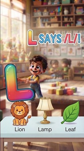 Letter L Sound Rhyme 🎵 | L Says /l/ | Rhyme for Kindergarten Student #lettersounds #alphabetsong