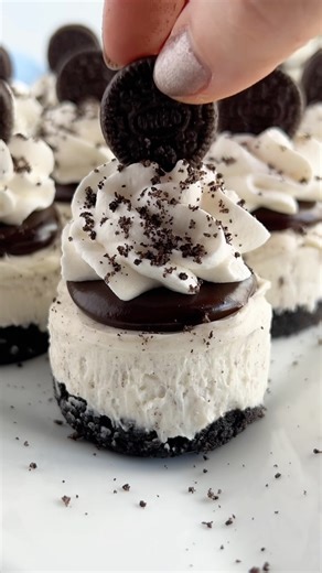 Mini no bake cheesecakes are the perfect summer dessert! Easy to make ✔️ No oven required ✔️ Just a little something sweet for those hot days ✔️ Check out my mini cheesecake recipes on cakemehometonight.com! #nobake #nobakedessert #minicheesecake #minicheesecakes #cheesecake #summerdessert | Cake Me Home Tonight