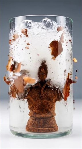 This rusty metal statue was left for months… watch this 😳