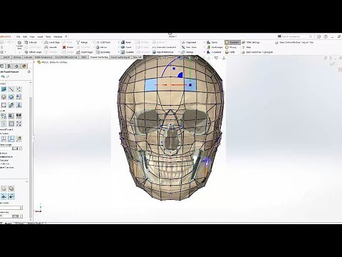 Modeling a Skull in SOLIDWORKS® with the Power Surfacing add-in