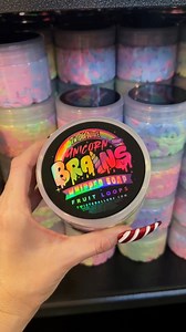 NEW holographic label!!! Unicorn brains label got an upgrade!! Excited for you guys to see it in person!! Also.. it’s been restocked!!! 🤍🧡💚💙❤️🩷💛🖤🩶💜🩵 | TwistedAllure