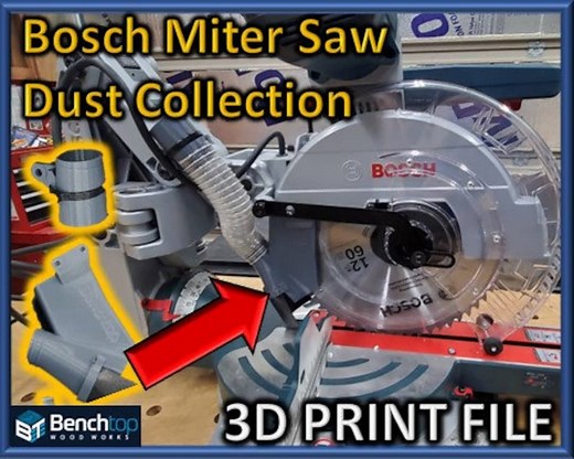 12" Bosch Glide GCM12SD Miter Saw Dust Collection, Digital Print Files - Etsy