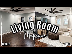 EXTREME LIVING ROOM MAKEOVER 2022 :: Loft Home Makeover on a Budget!!