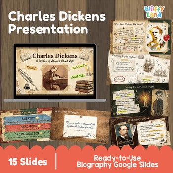 Charles Dickens Biography Google Slides Presentation | Victorian Era History