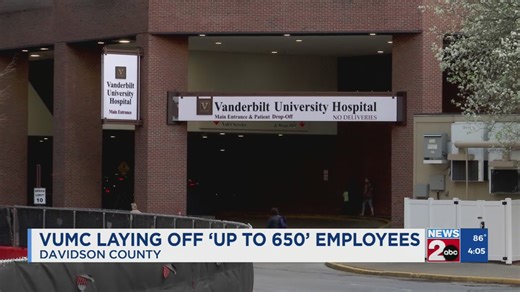 VUMC laying off 'up to 650' employees