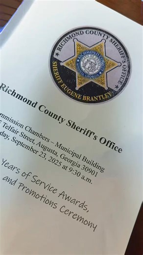 2.1K views · 15 reactions | What an incredible turnout at the Richmond County Sheriff’s Office Swearing-In, Service Awards, Commendations, and Promotion Ceremony! It was inspiring to see so many dedicated officers receive well-earned recognition, and step into new roles. Your commitment to protecting and serving Augusta, Georgia is deeply appreciated! Thank you for continuing to keep our community safe!  | Augusta, Georgia Government | Facebook