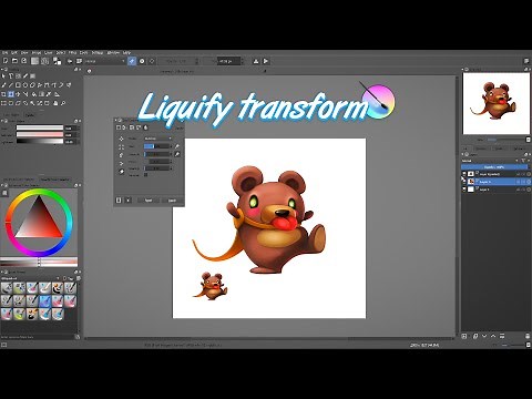 Krita tutorial: Sculpt your assets with the liquify transform