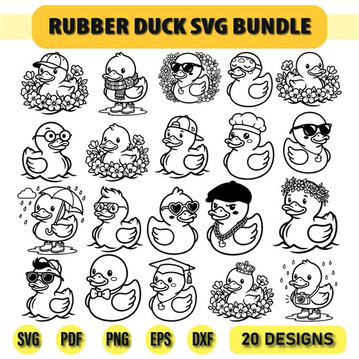 Rubber Duck Svg, Rubber Duck Png, Rubber Duck Clipart, Duck Vector, Western Duck, Cute Duck Cricut File, Rubber Duck Cut File, Kids Gift - Etsy