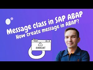 Message class SAP ABAP | Messages in ABAP program