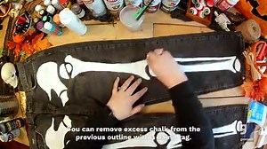 Make your own skeleton jeans with some #thrifted denim and a bit of paint! Perfect for #Halloween, but fashionable year round! 💀 Find more #DIY ideas at goodwill.org/halloween 🎃 | Goodwill Industries International