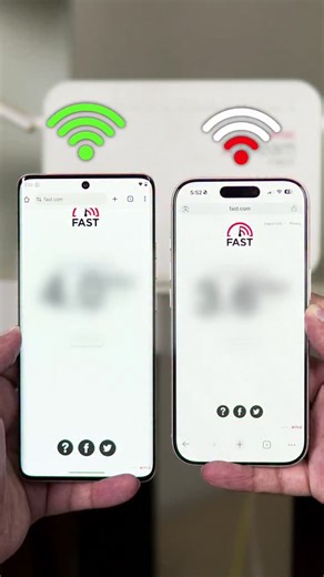Rajat Goyal on Instagram: "SHOCKING! Android vs iPhone - WiFi Test 🛜 #reel #instagram #android #iphone #phone #smartphone #iphone17 #iphone17pro #comparison #vs #wifi #speed #network #connection #connectivity #speedtest #test #trending #viral #famous #audio #mobile #samsung #realme #redmi #iqoo #oneplus #wireless"