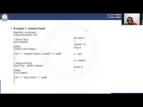 Programming with C & C++ : Unit 12 Polymorphism Part 2