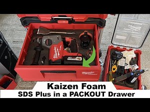 Back at it ! Putting the Milwaukee Tools SDS Plus in a PACKOUT Drawer with KAIZEN FOAM