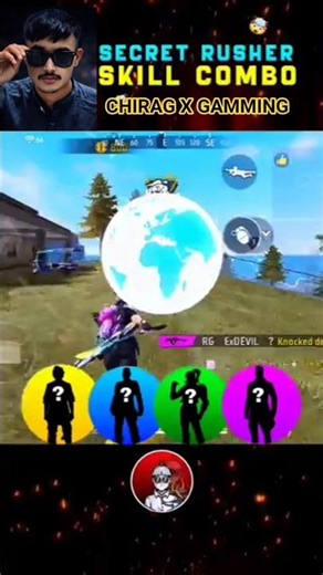 SECRET SKILL AND RUSWER COMBO - FREE FIRE NEW SHORT - BEST TEST VIDEO - ONE VIEW AND SETTING UPDATE