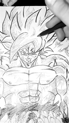 super saiyajin 1 goku sagaa de freezerr dibujoooo