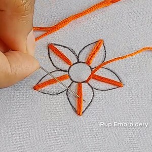 50K views · 1.6K reactions | Hand embroidery beautiful flower design stitching tutorial for beginners | Rup Embroidery | Facebook