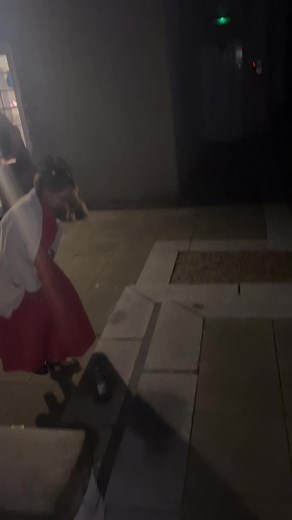 Stylish Evening Walk in a Red Dress