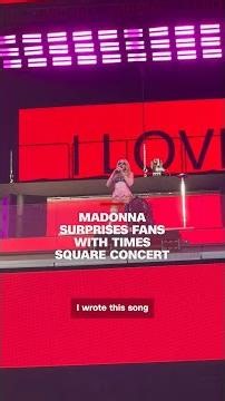 Madonna surprises fans with Times Square concert