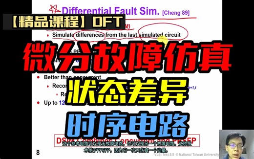【精品课程】DFT 第24课 微分故障仿真&状态差异&时序电路