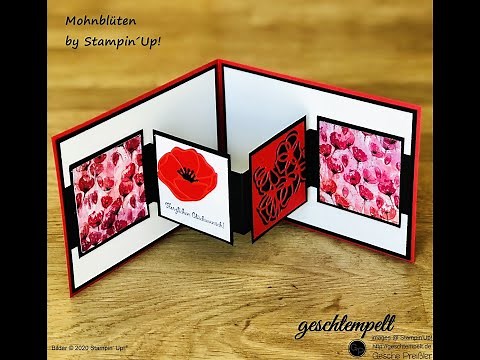 Fancy Fold Card - Mohnblüten - W Fold Car - eine Anleitung mit den Produkten von Stampin´UP!