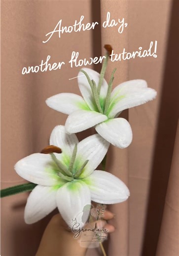 Lily Flower Tutorial with Fuzzy Wire