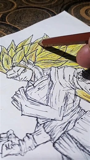 Ssj3 Coloring 💛| Goku Super Saiyan 3 Draw⚡