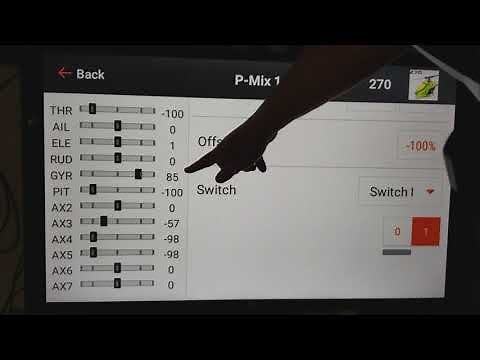 Blade Fusion 270 setup on Spektrum iX12 radio