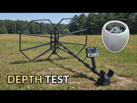 MP V3+ & Dual 20" L search coil. Metal detector hoard hunting depth test. Metal detecting.
