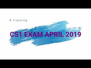 CS1 B exam April 2019_Actuarial Science