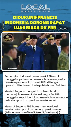 Didukung Prancis, Indonesia Dorong PBB Bahas Serangan Pasukan Perdamaian