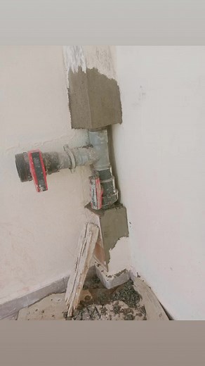Plumbing Installation: PVC and Metal Pipe Connection