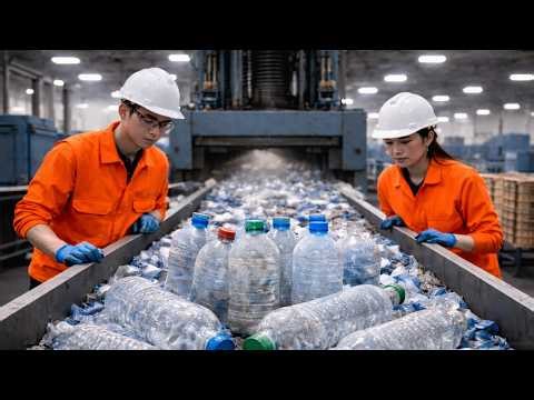 How Waste Plastic Bottles Are Turned Into Clothing Every Day | Inside The Polyester Factory