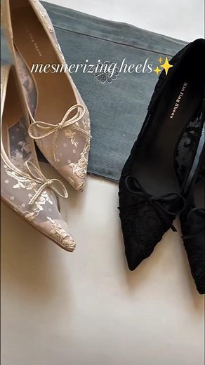 Mesmerizing Lace Heels ✨ Elegant Nude & Black Designer Pumps #heels #viral #fashion #shorts