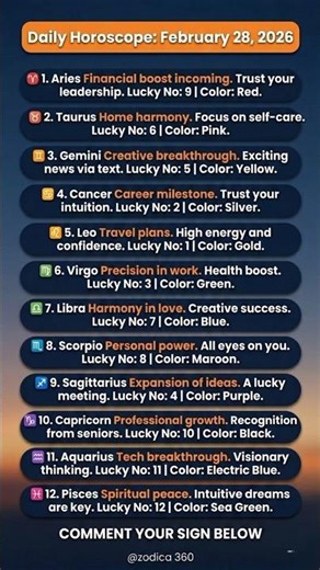 Horoscope Today | February 28, 2026 Astrology Predictions | Daily Horoscope