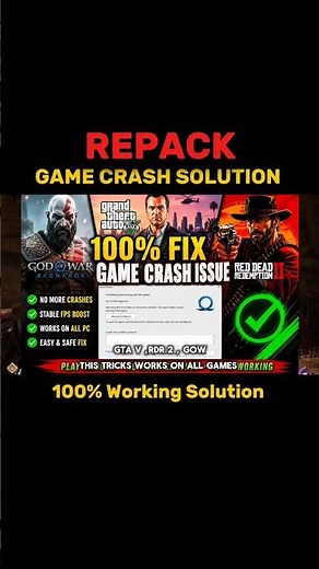 Repack Games Crash Fix 100% Working ✅ | Game Crash on Specific Mission/Point Solved