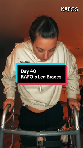 Doing my side kicks while I stand and walk with KAFO’s leg braces. I’m finally gaining muscle back after all this time. #kafos #kafolegbraces #walkinginlegbraces #incompletetetraplegia #spinalcordinjuryrecovery