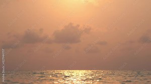 Nature with tropical sea on sunlight reflect on water surface, nature sea background.