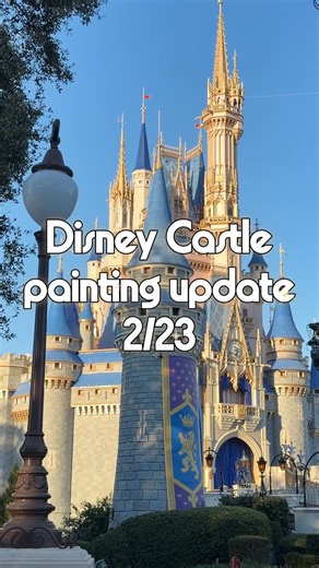 🏰 Disney World Cinderella Castle painting update, update! A new look at the progress of changing the castle from pink to white. What do you think about the castle being painted? 📍 Magic Kingdom Walt Disney World Follow Kates Takes for Disney and Castle updates! #disneyworld #magickingdom #cinderellacastle #disneyvacation #disneytips #disneyparks #disneycastle #cinderella | Kates Takes