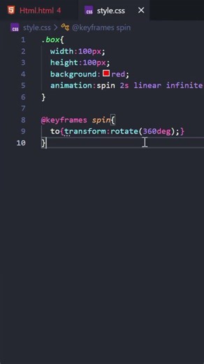 1 Line CSS Animation #coding #programming #correctcoding #develop #development #codding #animation