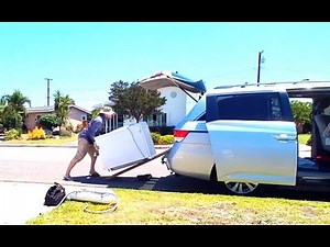 LifeHack: How to move washer and dryer in a minivan by oneself