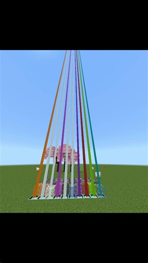 Minecraft Rainbow Beacon Tutorial: Easy Redstone Build 🌈✨#minecraft